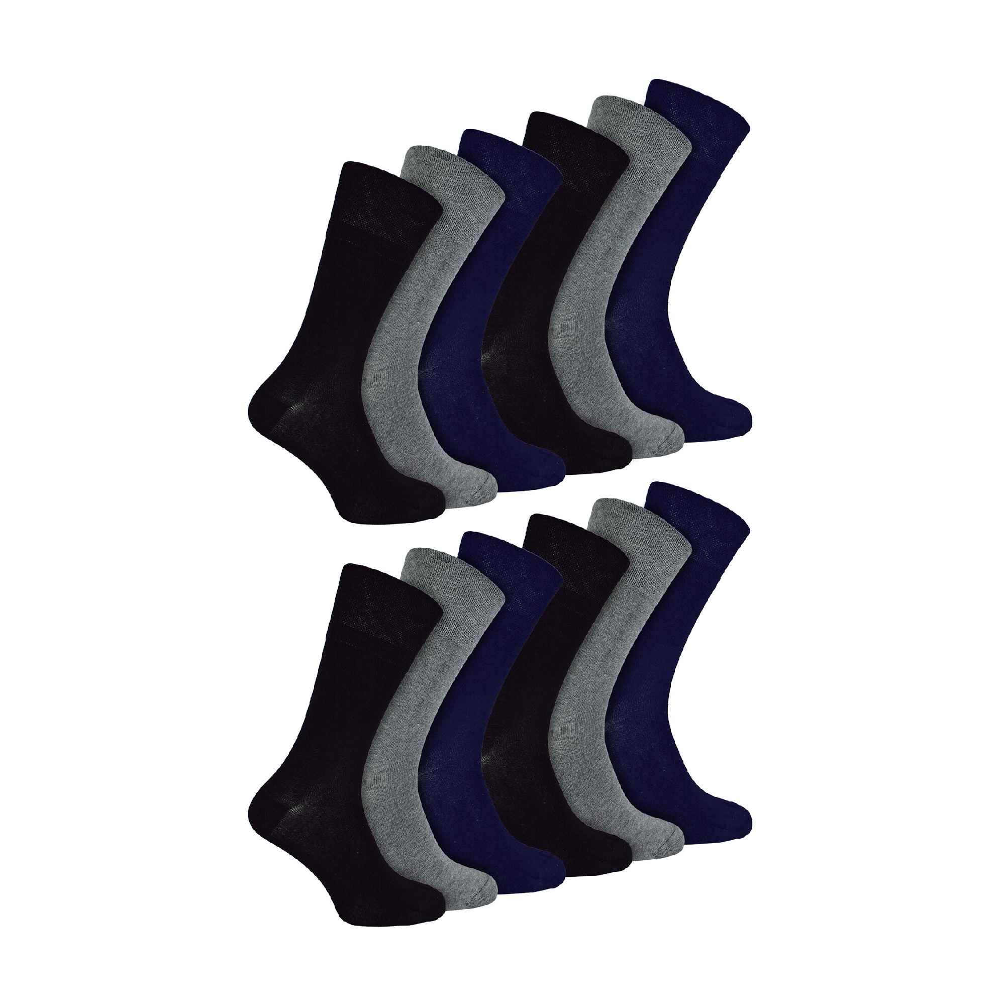 Sock Snob 2 Pack Mens Diabetic Bamboo Extra Wide Non Elastic Socks
