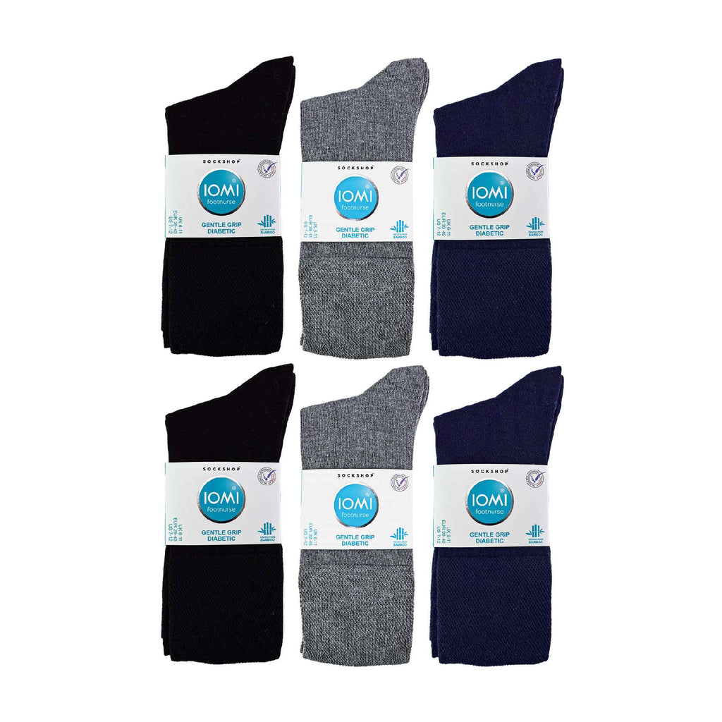 Sock Snob 2 Pack Mens Diabetic Bamboo Extra Wide Non Elastic Socks