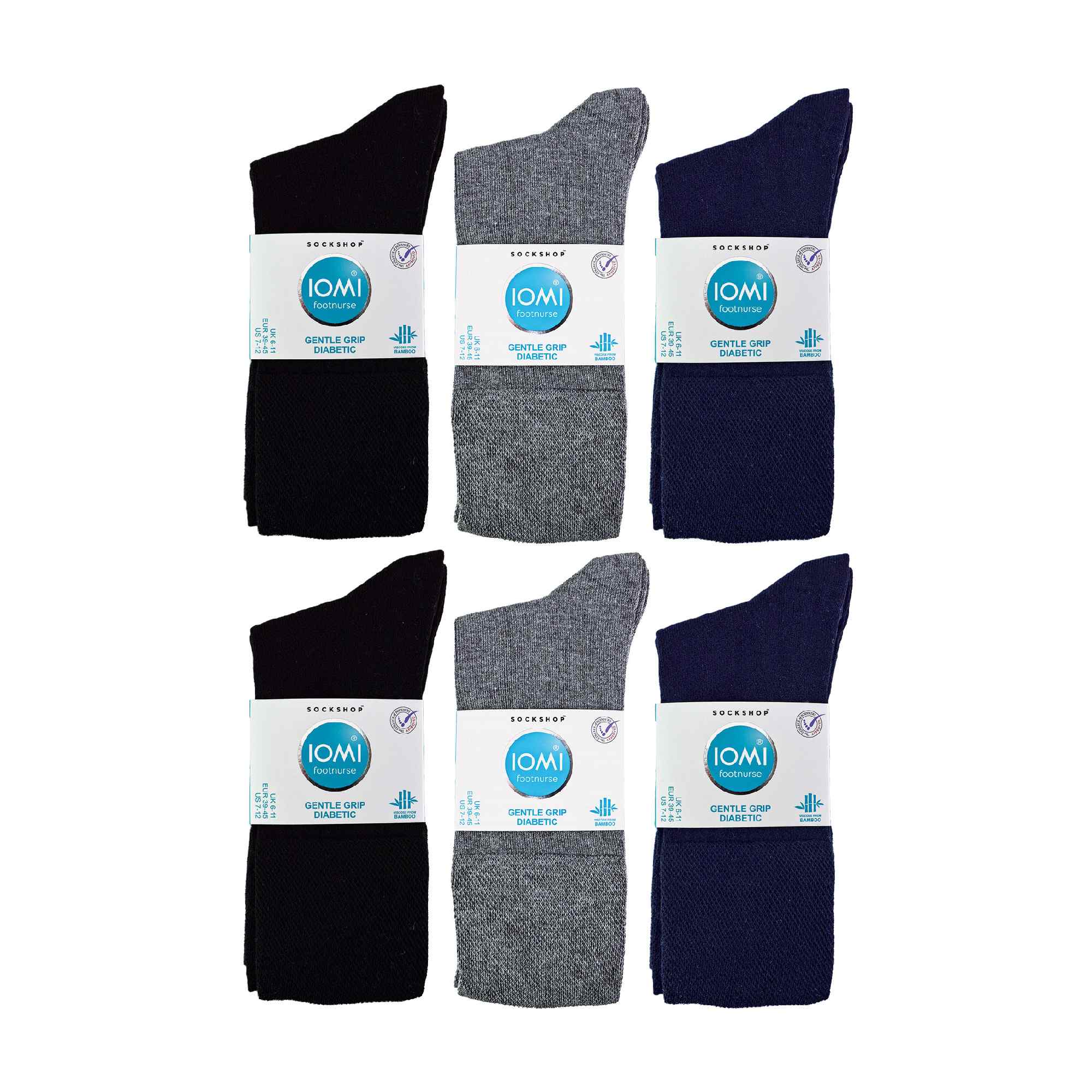 Sock Snob 2 Pack Mens Diabetic Bamboo Extra Wide Non Elastic Socks