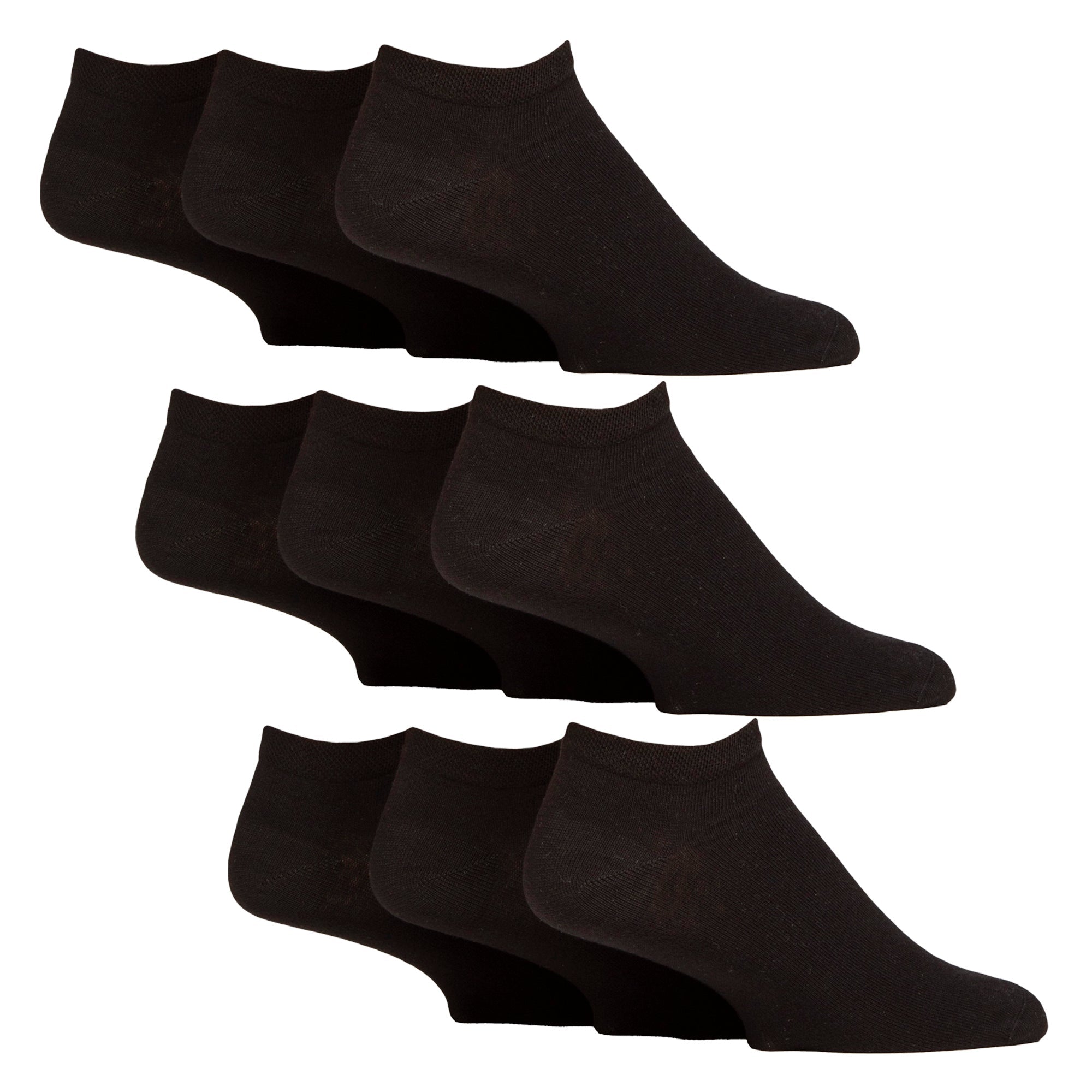 IOMI 9 Pack Mens Diabetic Trainer Socks