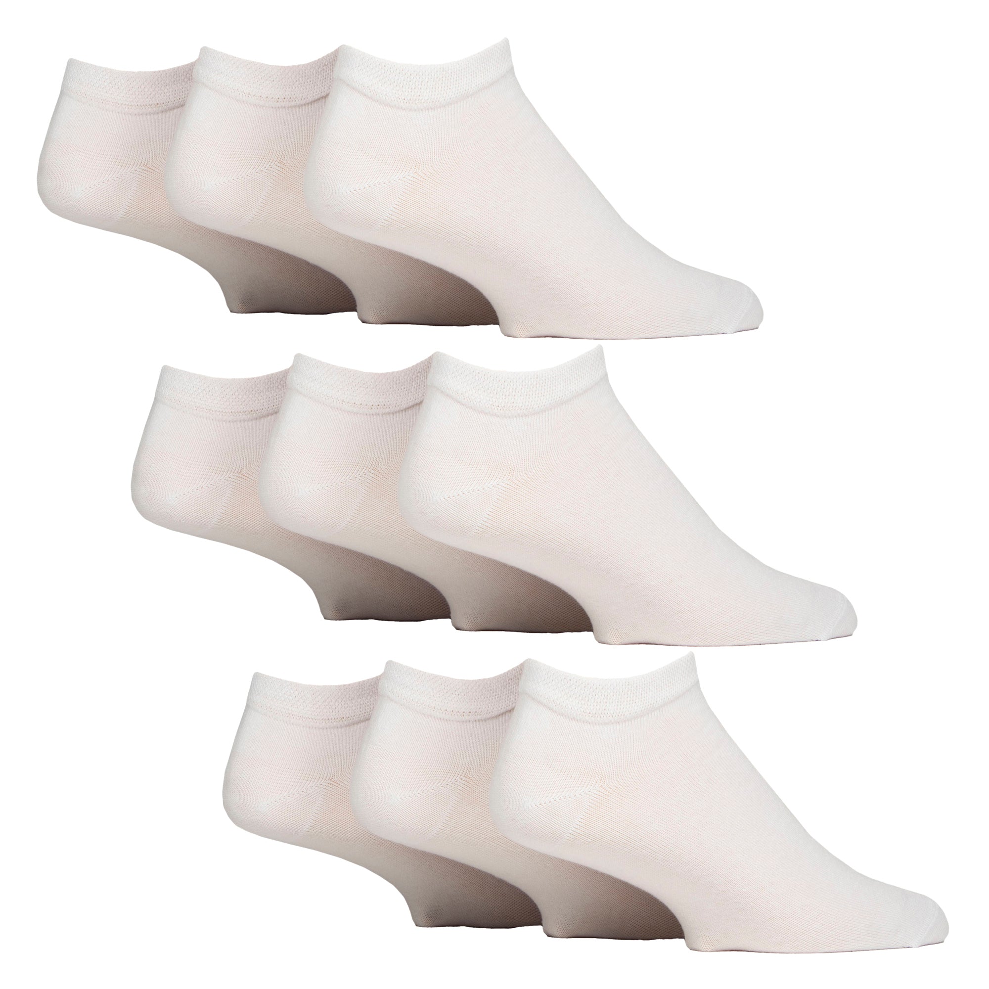 IOMI 9 Pack Mens Diabetic Trainer Socks