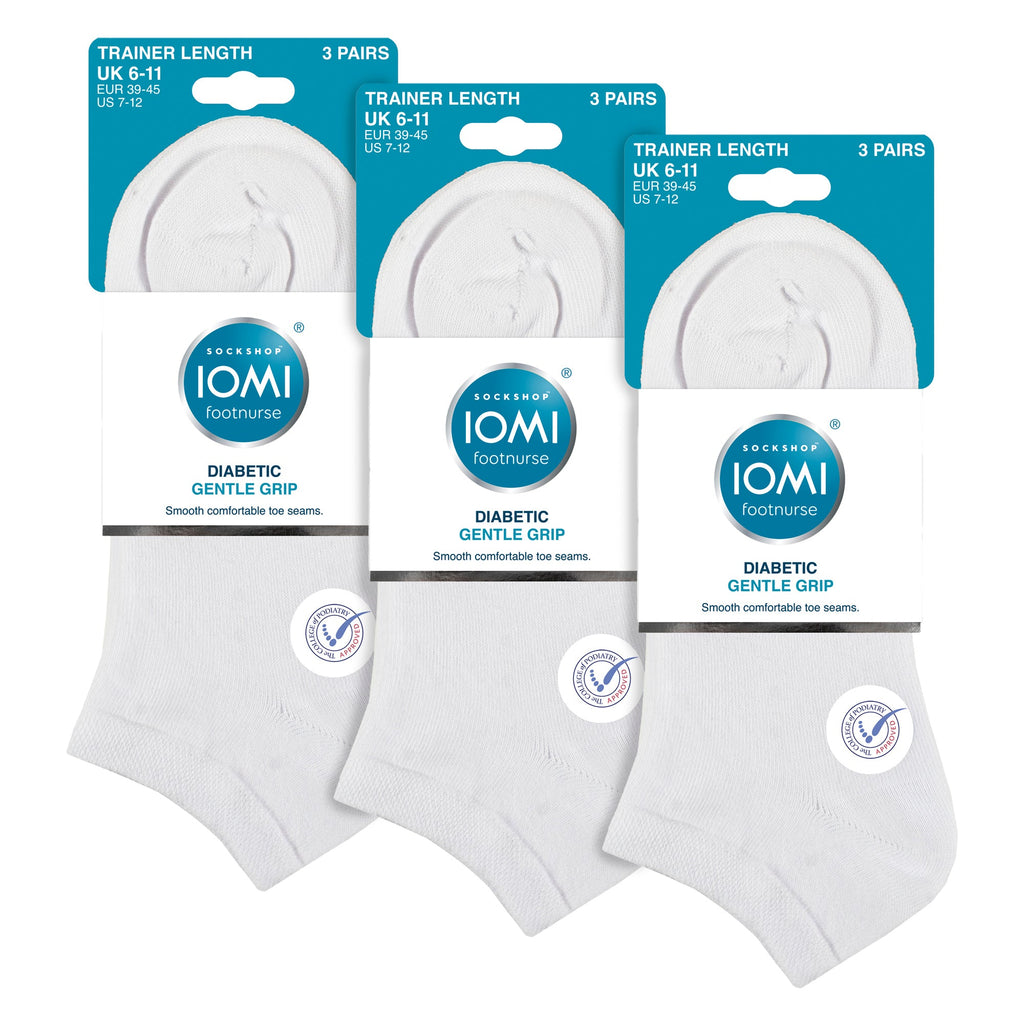 IOMI 9 Pack Mens Diabetic Trainer Socks