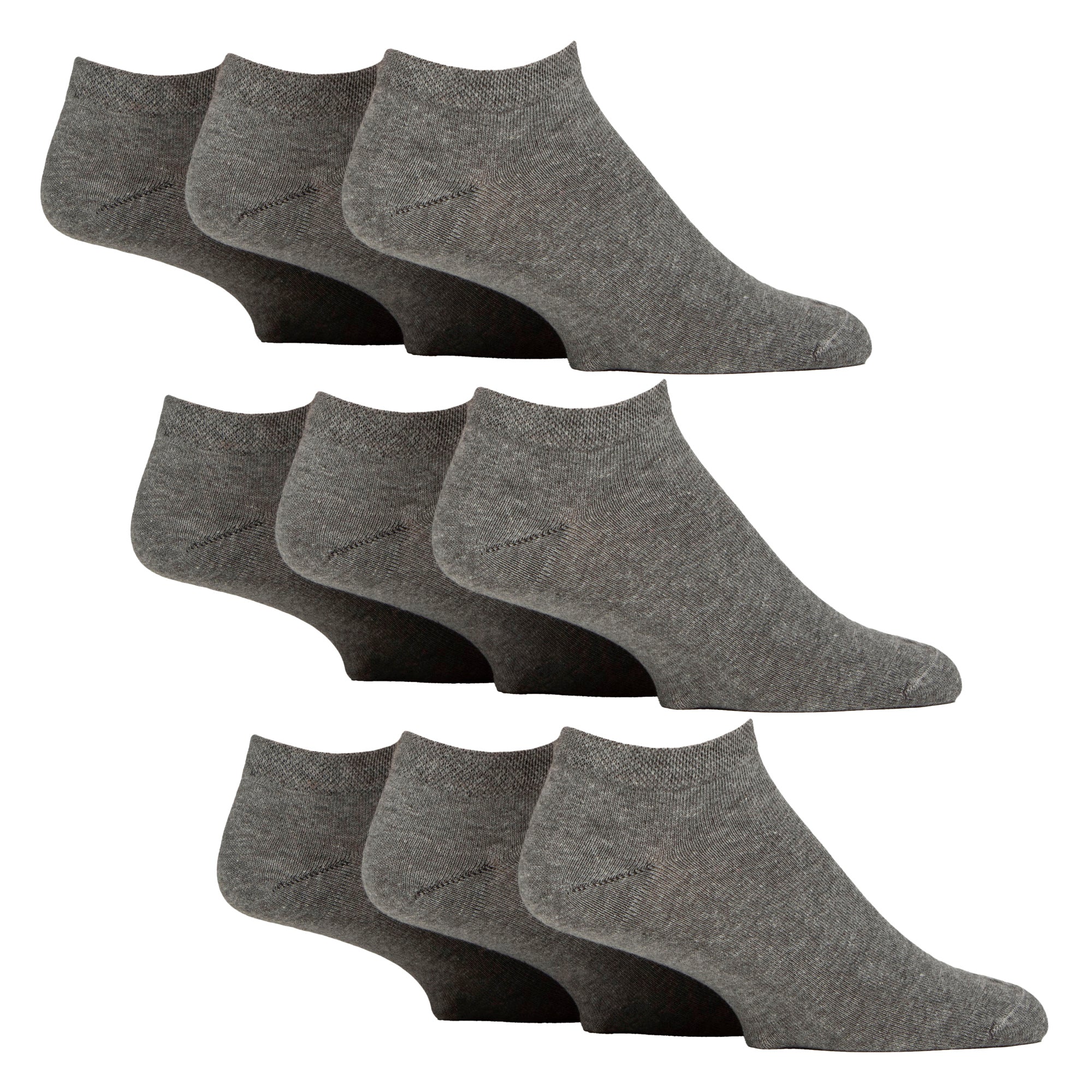 IOMI 9 Pack Mens Diabetic Trainer Socks