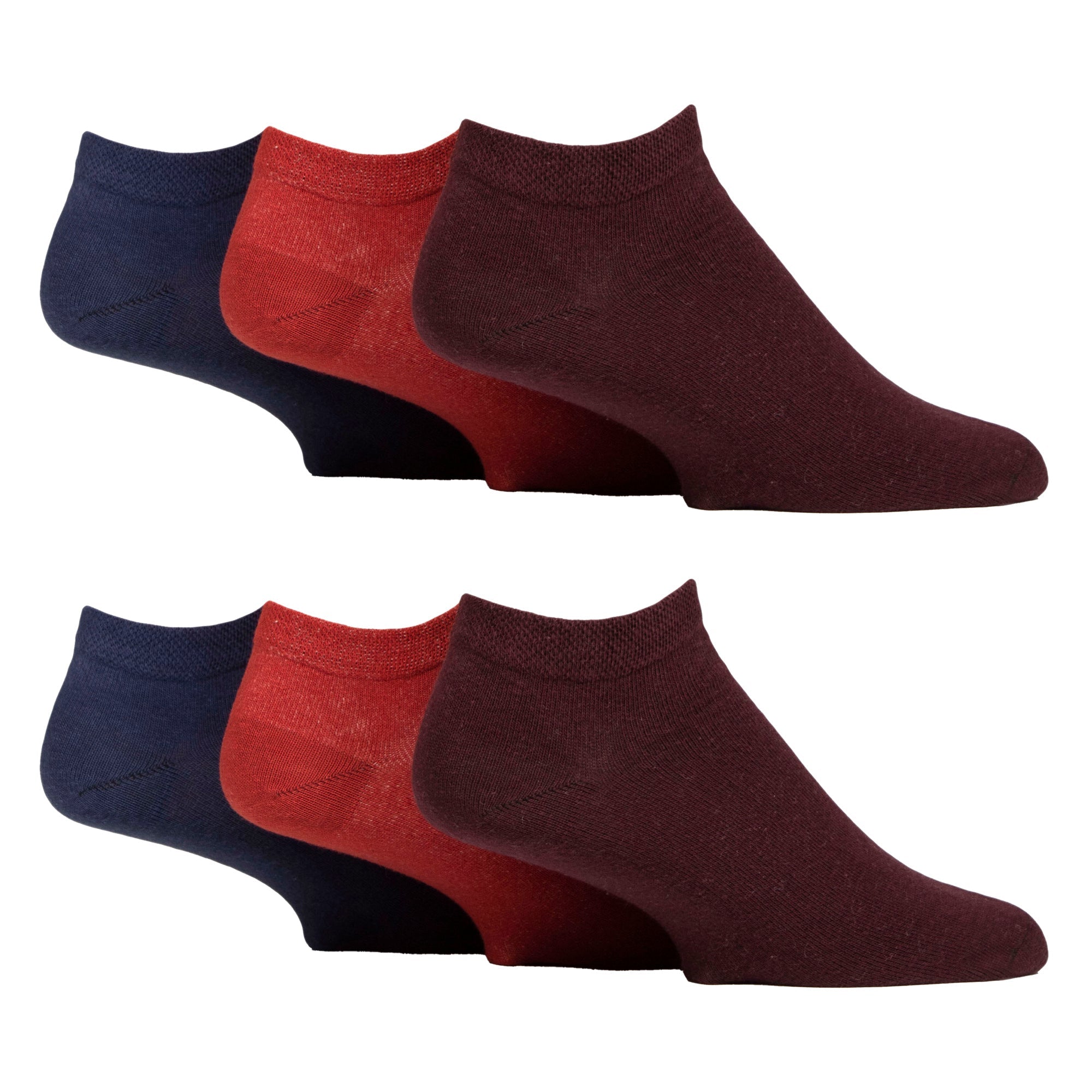 IOMI 6 Pack Mens Diabetic Trainer Socks