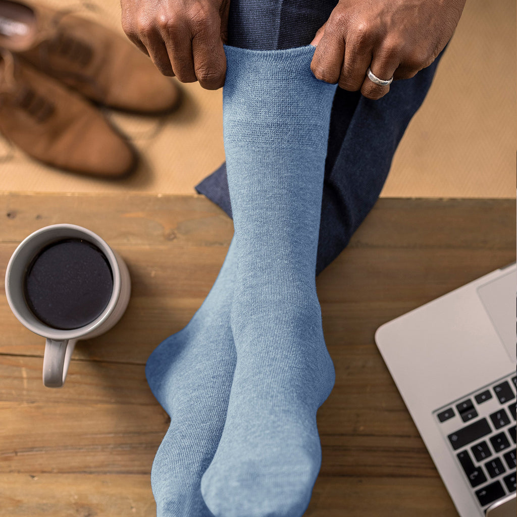 Sock Snob 12 Pairs Mens Gentle Grip Top Diabetic Socks