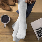 Gentle Grip 6 Pack Mens Elastic Cotton Diabetic Socks with Seamless Toe