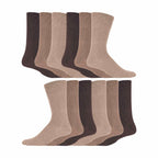 Sock Snob 12 Pairs Mens Gentle Grip Top Diabetic Socks