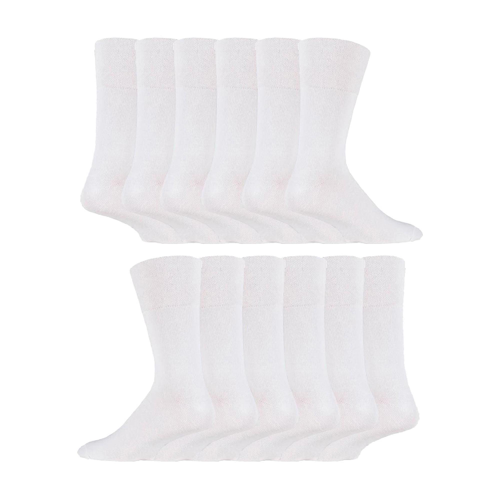 Sock Snob 12 Pairs Mens Gentle Grip Top Diabetic Socks
