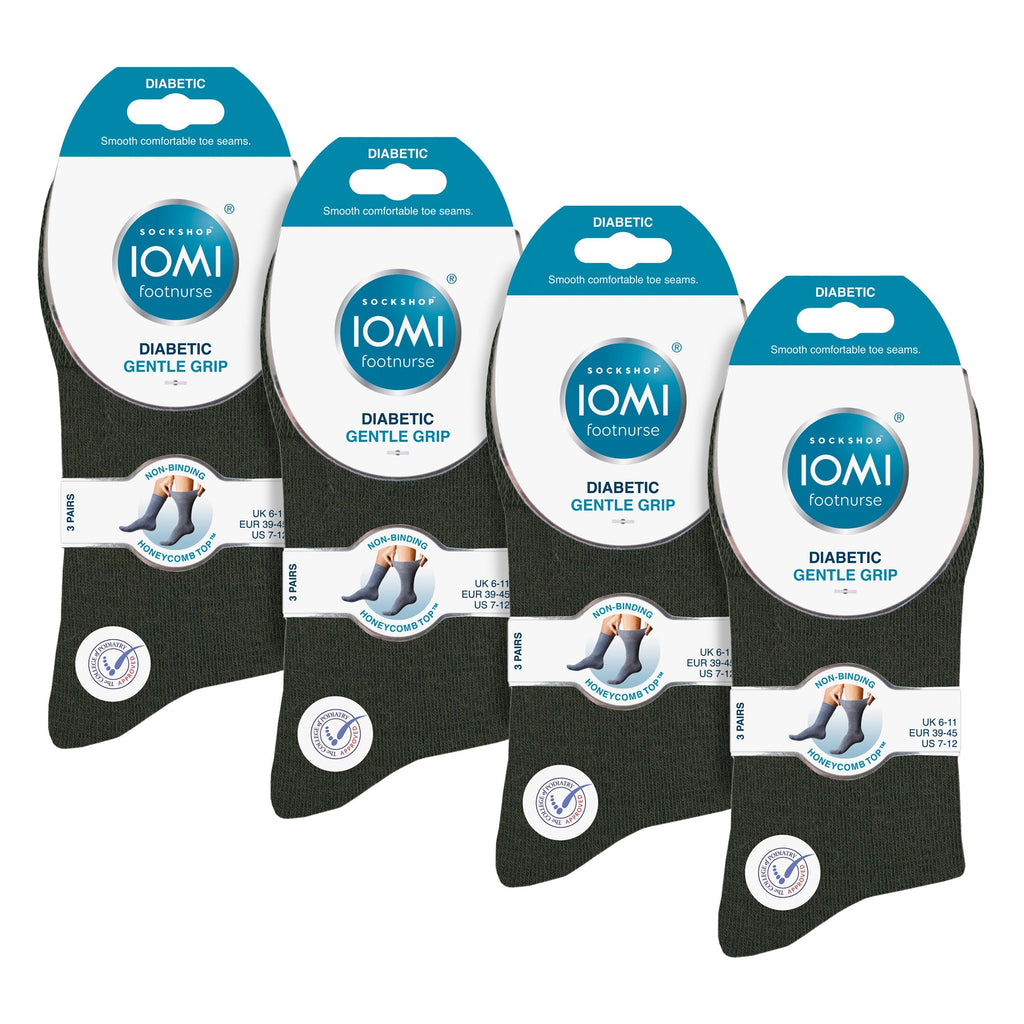 Sock Snob 12 Pairs Mens Gentle Grip Top Diabetic Socks