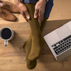 Gentle Grip 6 Pack Mens Elastic Cotton Diabetic Socks with Seamless Toe