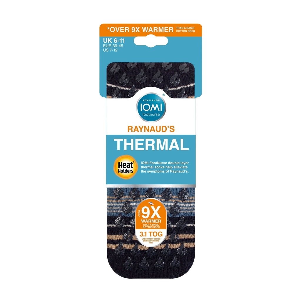 Sock Snob 1 Pack Thick 3.1 TOG Non Slip Thermal Slipper Socks for Raynauds