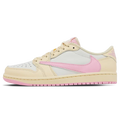 Travis Scott x Air Jordan 1 Low OG Shy Pink trainers main side profile
