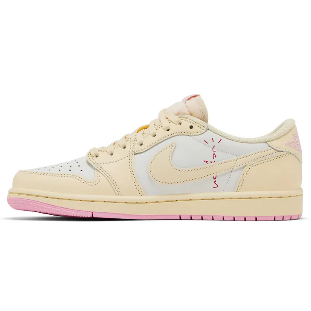 Travis Scott x Air Jordan 1 Low OG Shy Pink trainers alternate side view