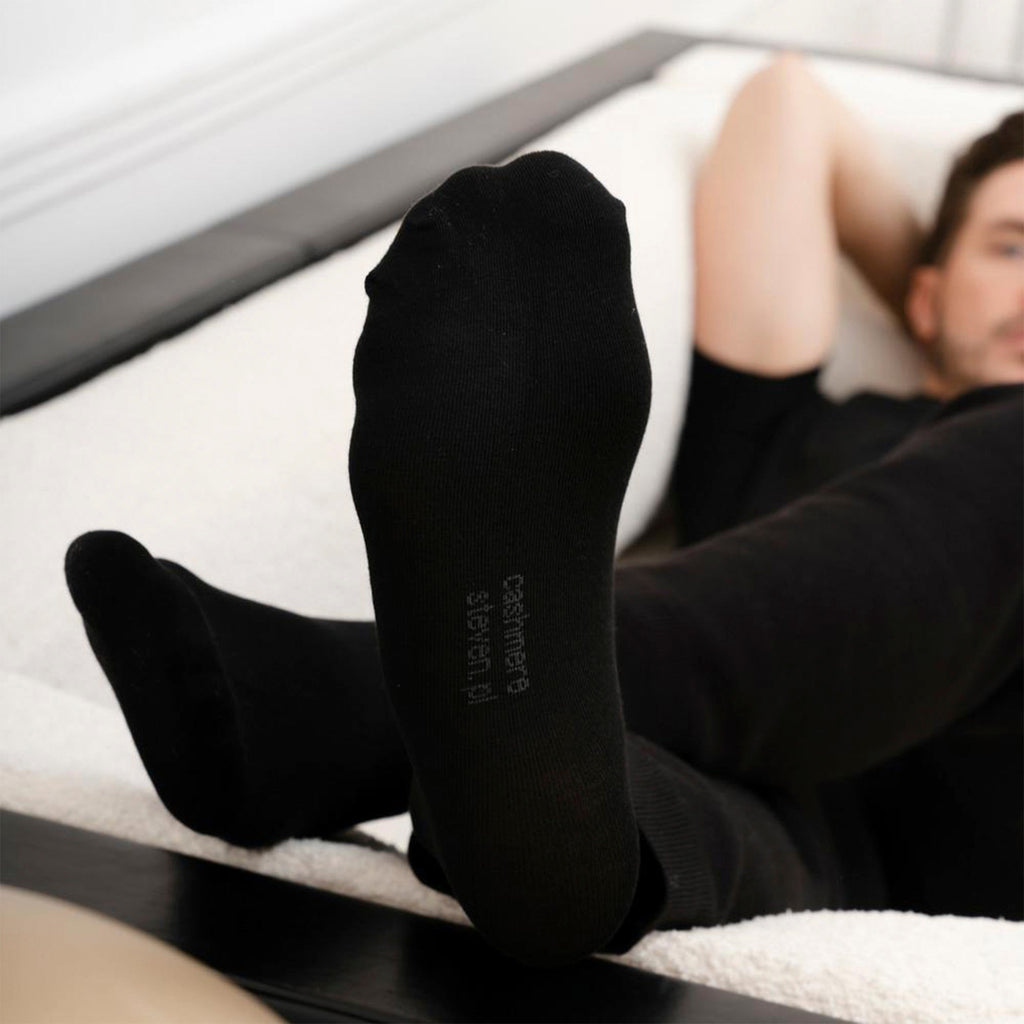 Steven 2 Pairs Mens Cashmere Socks - Luxury