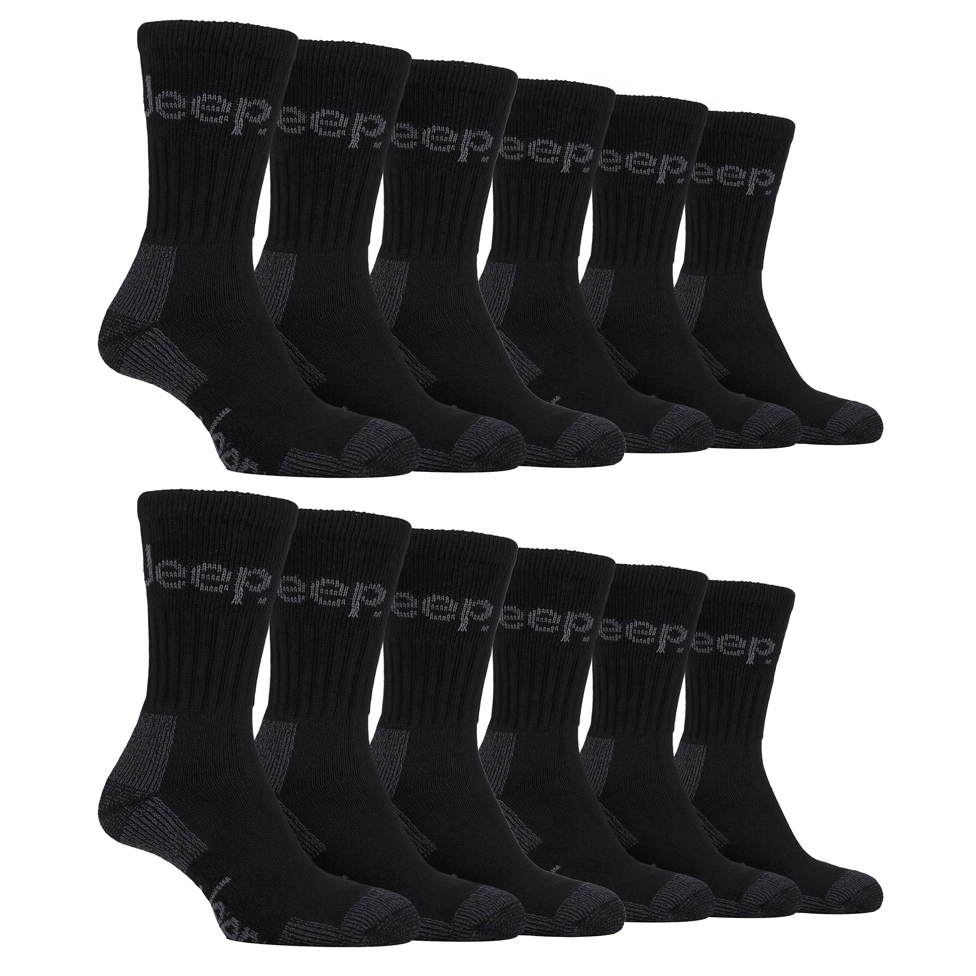 Jeep Mens Luxury Cushioned Cotton Hiking Socks Multipack Options