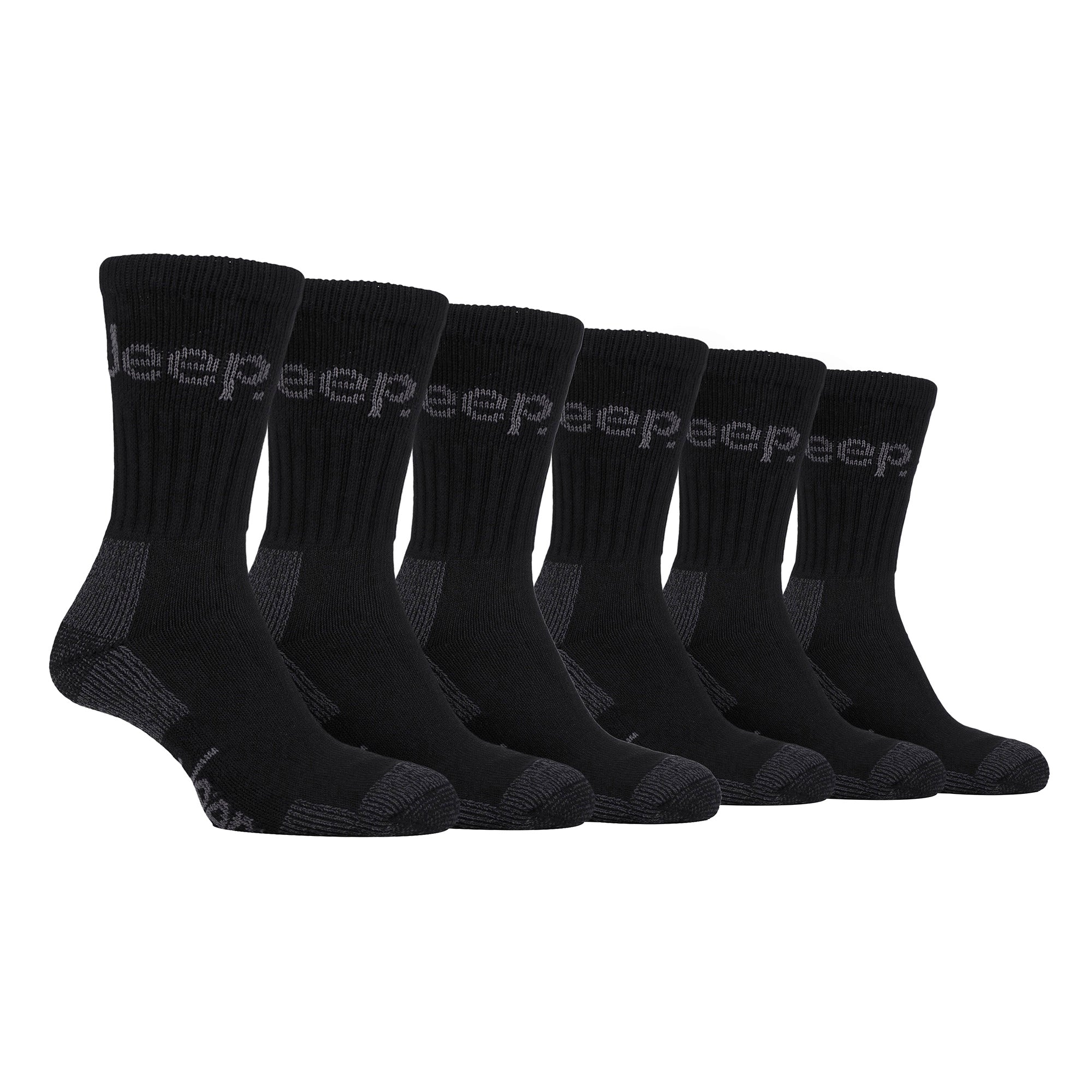 Jeep Mens Luxury Cushioned Cotton Hiking Socks Multipack Options