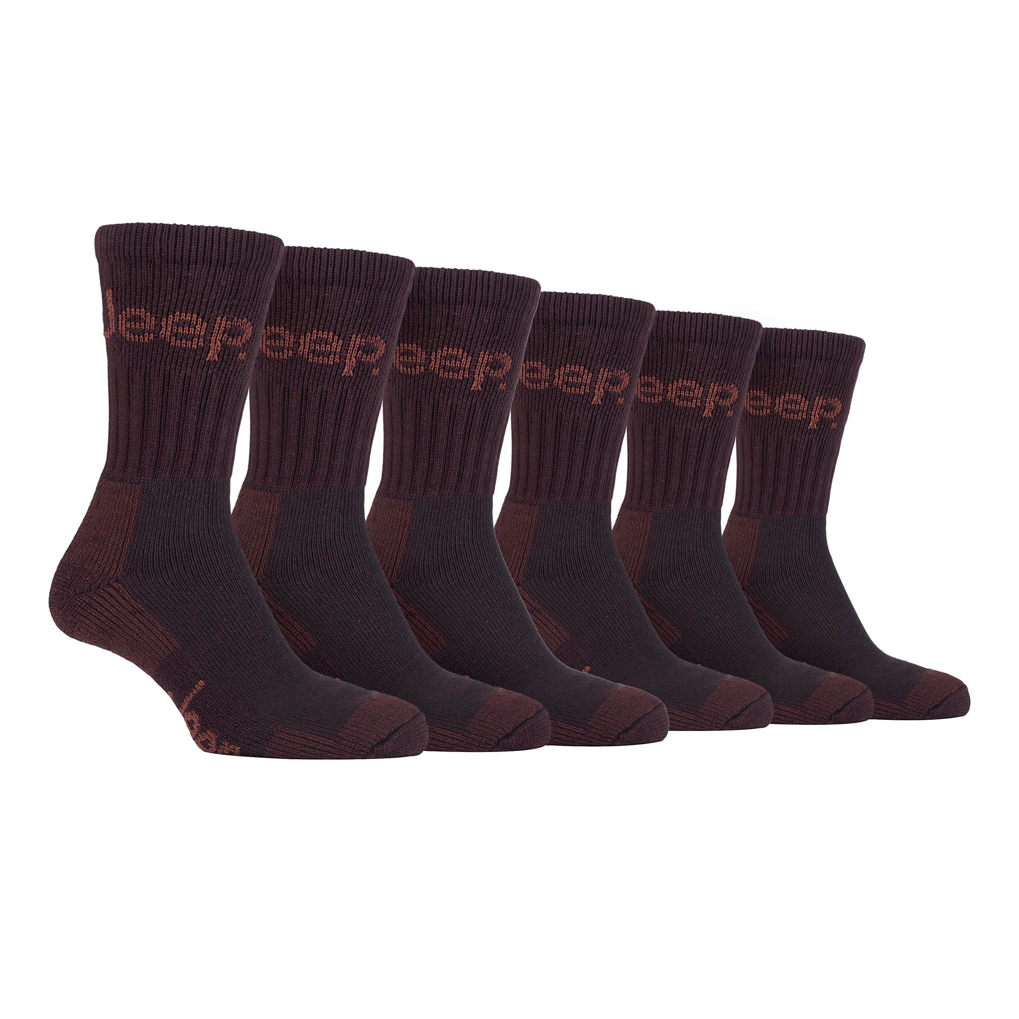 Jeep Mens Luxury Cushioned Cotton Hiking Socks Multipack Options