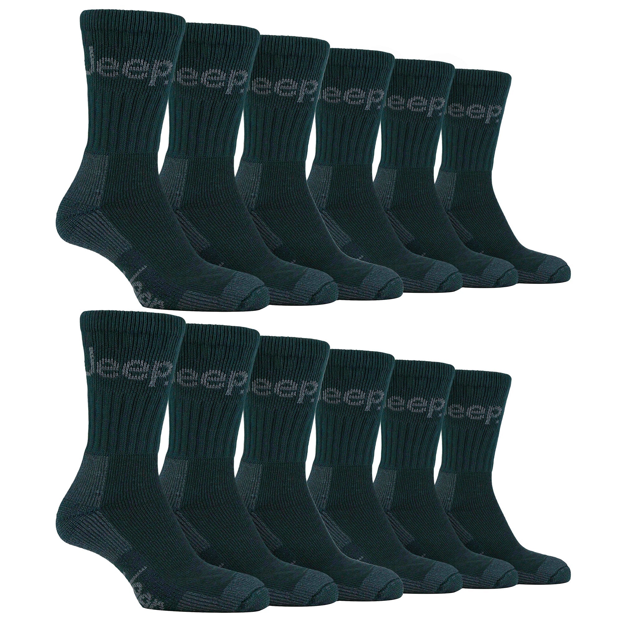 Jeep Mens Luxury Cushioned Cotton Hiking Socks Multipack Options