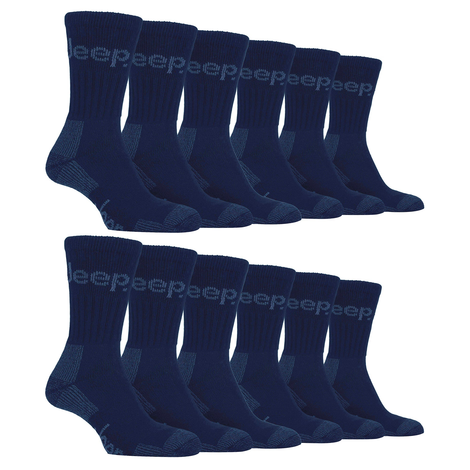 Jeep Mens Luxury Cushioned Cotton Hiking Socks Multipack Options