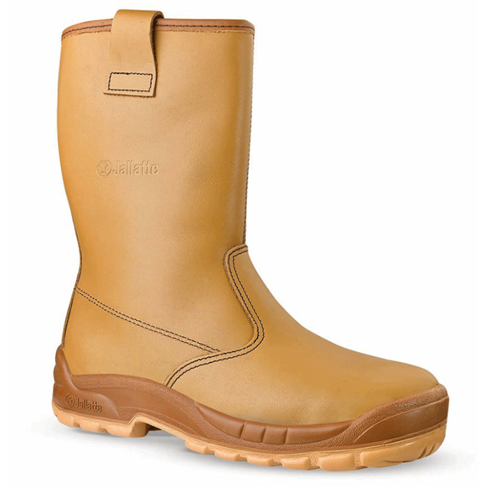 Jallatte Jalaska Sas S3 SRC Water-Repellent Steel Toe Work Rigger Boots Tan