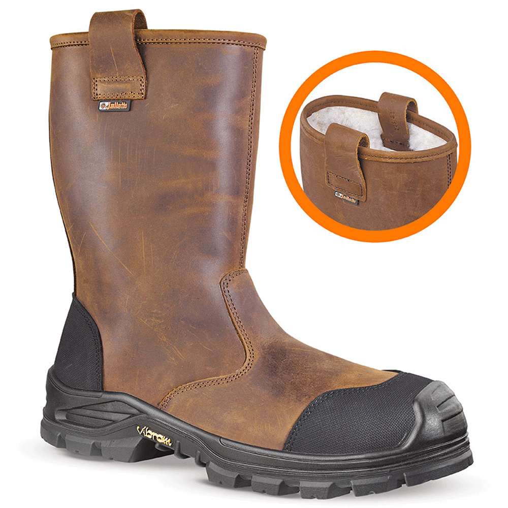 Jallatte Jalbox Sas S3 CI SRC Water-Repellent Safety Work Rigger Boots Brown