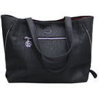 Burnt Rose studded tote bag side view