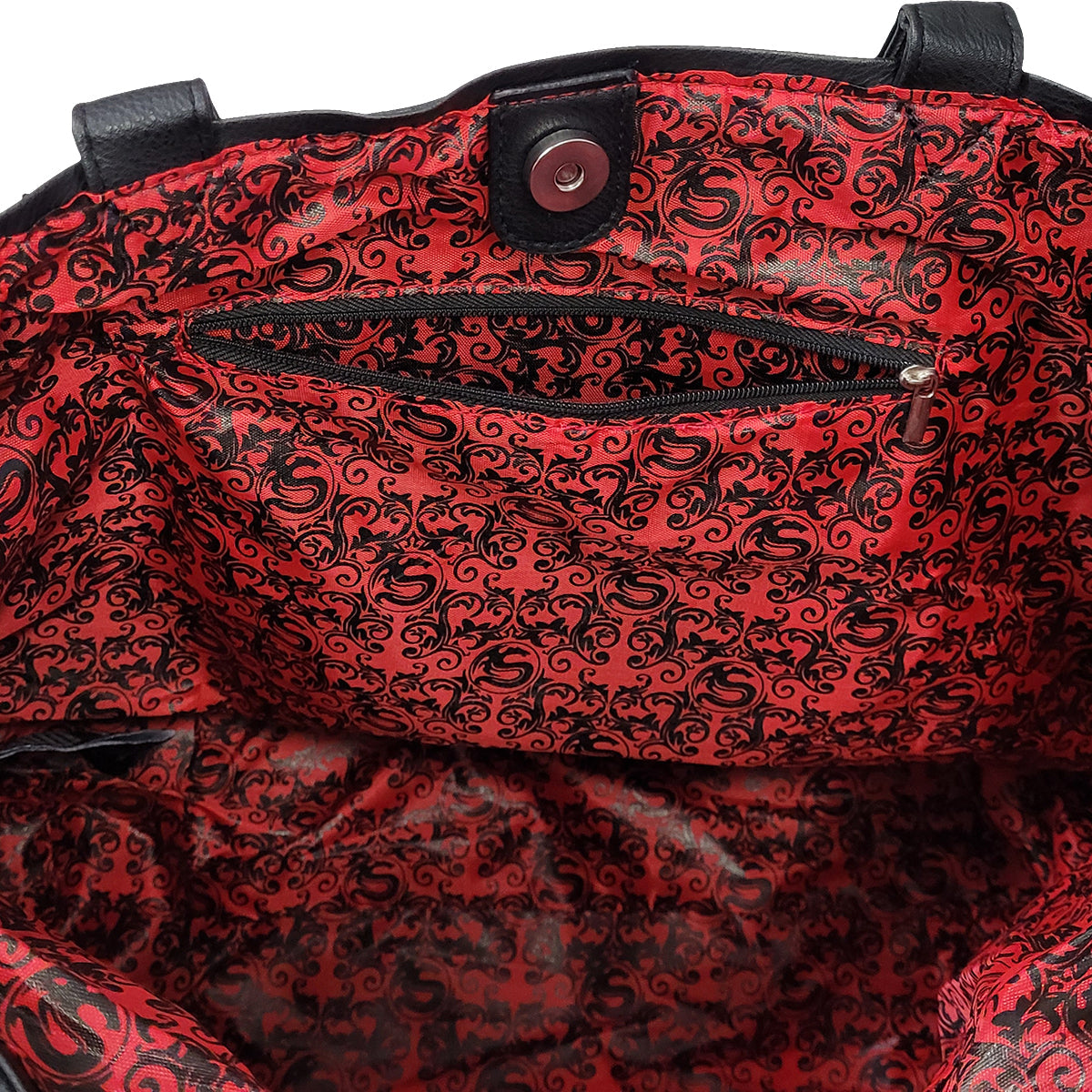 Burnt Rose tote bag handle detail