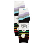 Wildfeet 10 Pairs Womens Bamboo Crew Socks with Patterns