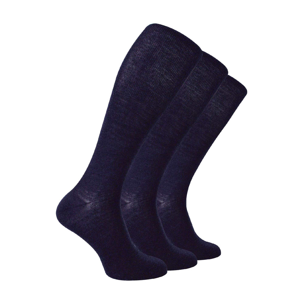Sock Snob 3 Pairs Mens Knee High Soft Breathable Merino Wool Socks