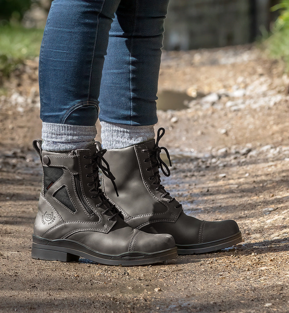 Bareback Footwear Kentucky Storm Waterproof Ankle Boots Grey