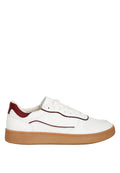 Leather Lace Up Round Toe Trainers