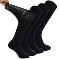 Dr.Socks 4 Pack Long Bamboo Diabetic Socks with Grips for Men and Women