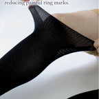 Dr.Socks 4 Pack Long Bamboo Diabetic Socks with Grips for Men and Women