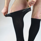 Dr.Socks 4 Pack Long Bamboo Diabetic Socks with Grips for Men and Women
