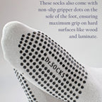 Dr.Socks 4 Pack Long Bamboo Diabetic Socks with Grips for Men and Women
