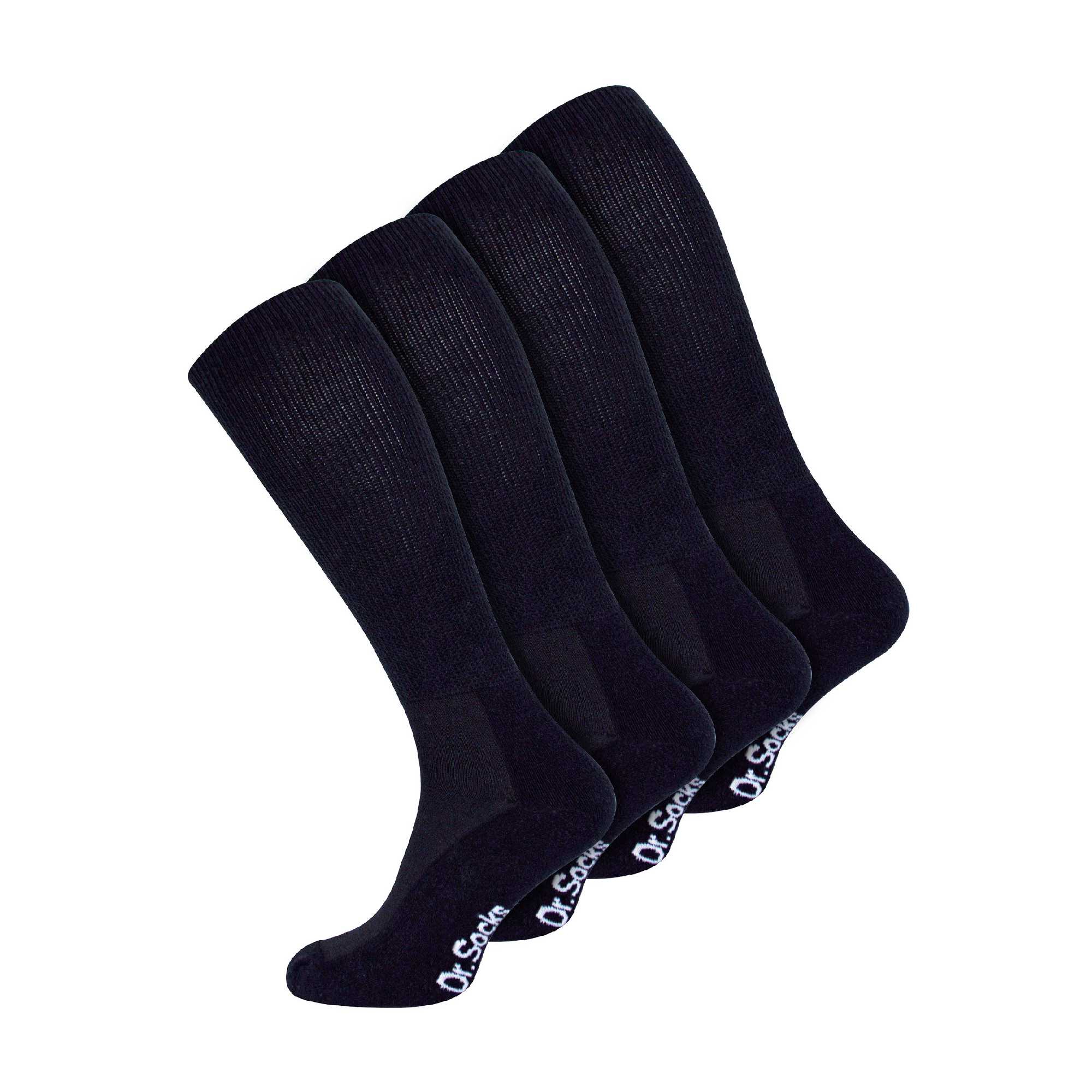 Dr.Socks 4 Pack Extra Wide Knee High Bamboo Diabetic Socks