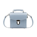 Zatchels Lilac Grey Sugarcube Handmade Leather Handbag front view