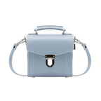 Zatchels Lilac Grey Sugarcube Handmade Leather Handbag front view