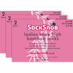 Sock Snob Womens 6 Pairs Long Bamboo Socks