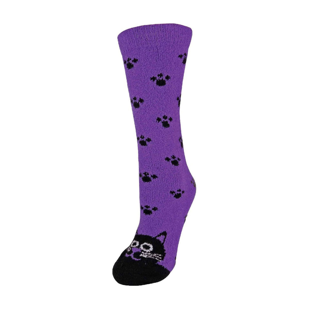 Sock Snob 1 Pack Womens Fluffy Animal Pattern Slipper Socks with Grips