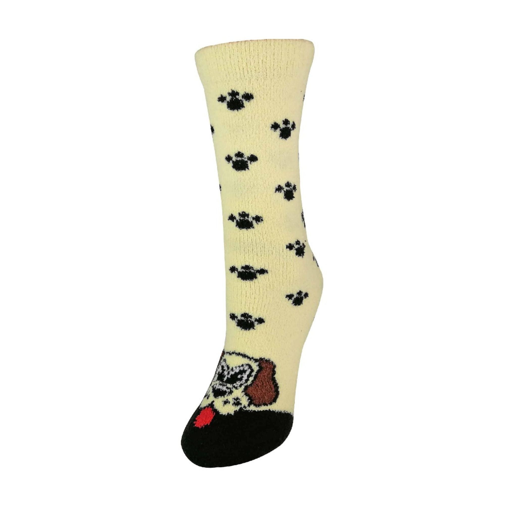 Sock Snob 1 Pack Womens Fluffy Animal Pattern Slipper Socks with Grips