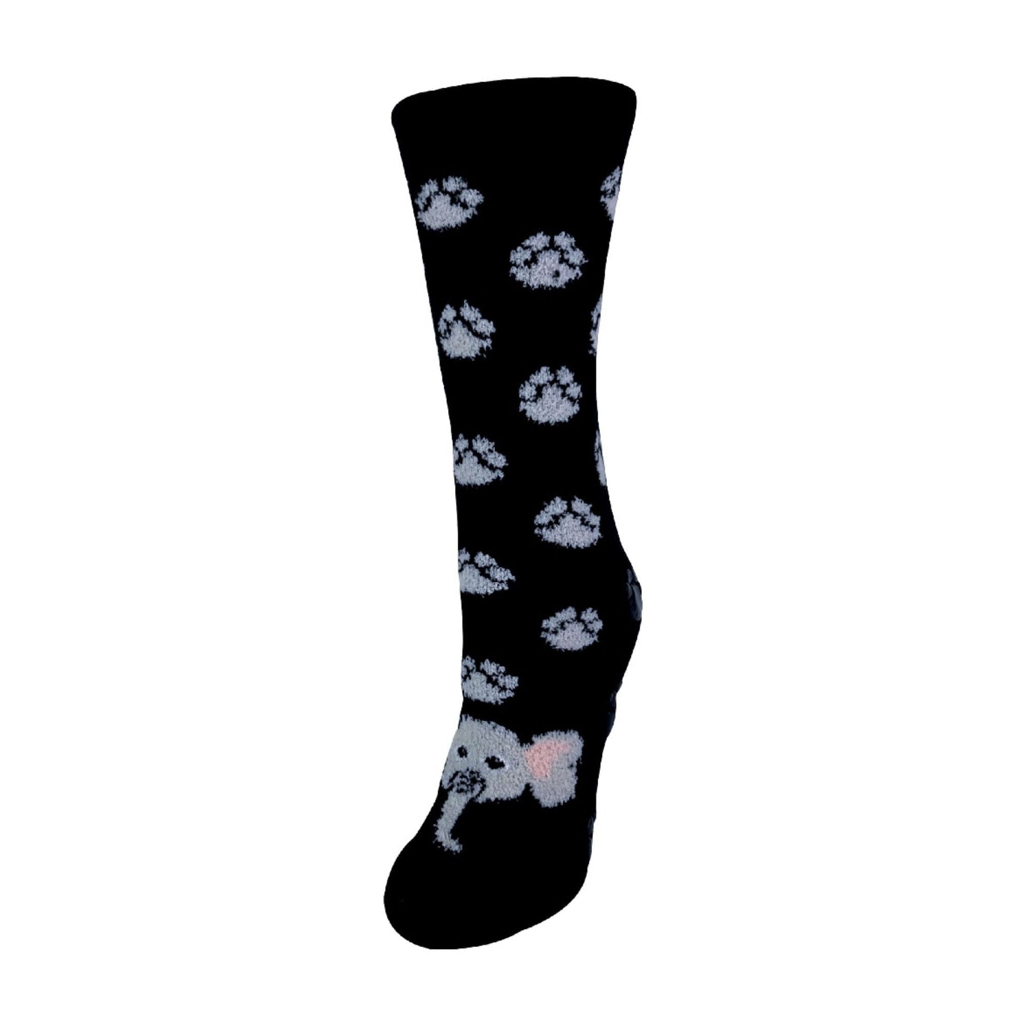 Sock Snob 1 Pack Womens Fluffy Animal Pattern Slipper Socks with Grips