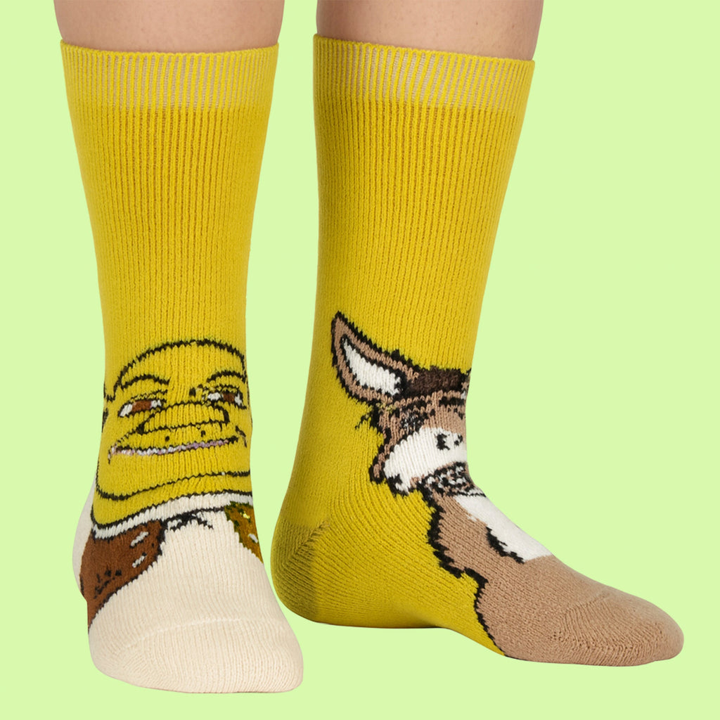 Heat Holders Lite Kids Thermal Shrek Patterned Novelty Socks with Soft Brushed Lining