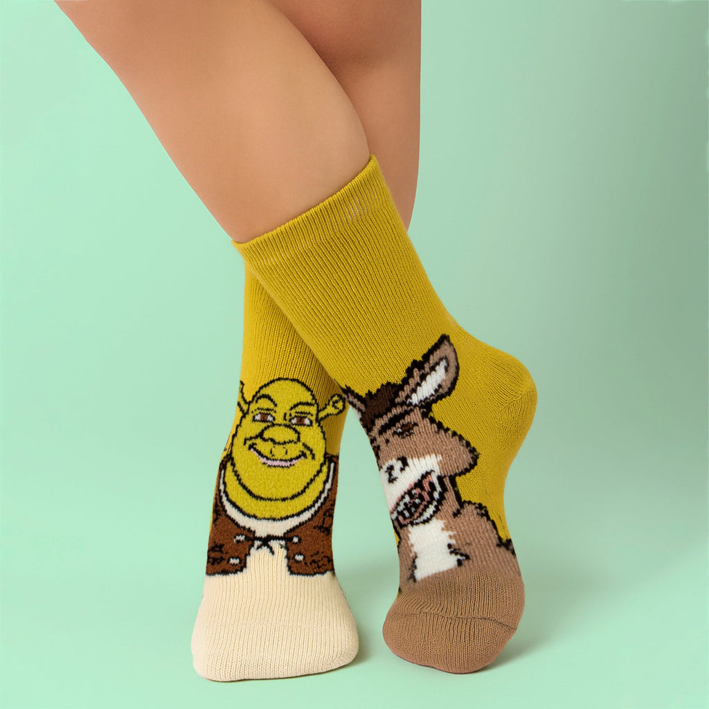 Heat Holders Lite Kids Thermal Shrek Patterned Novelty Socks with Soft Brushed Lining