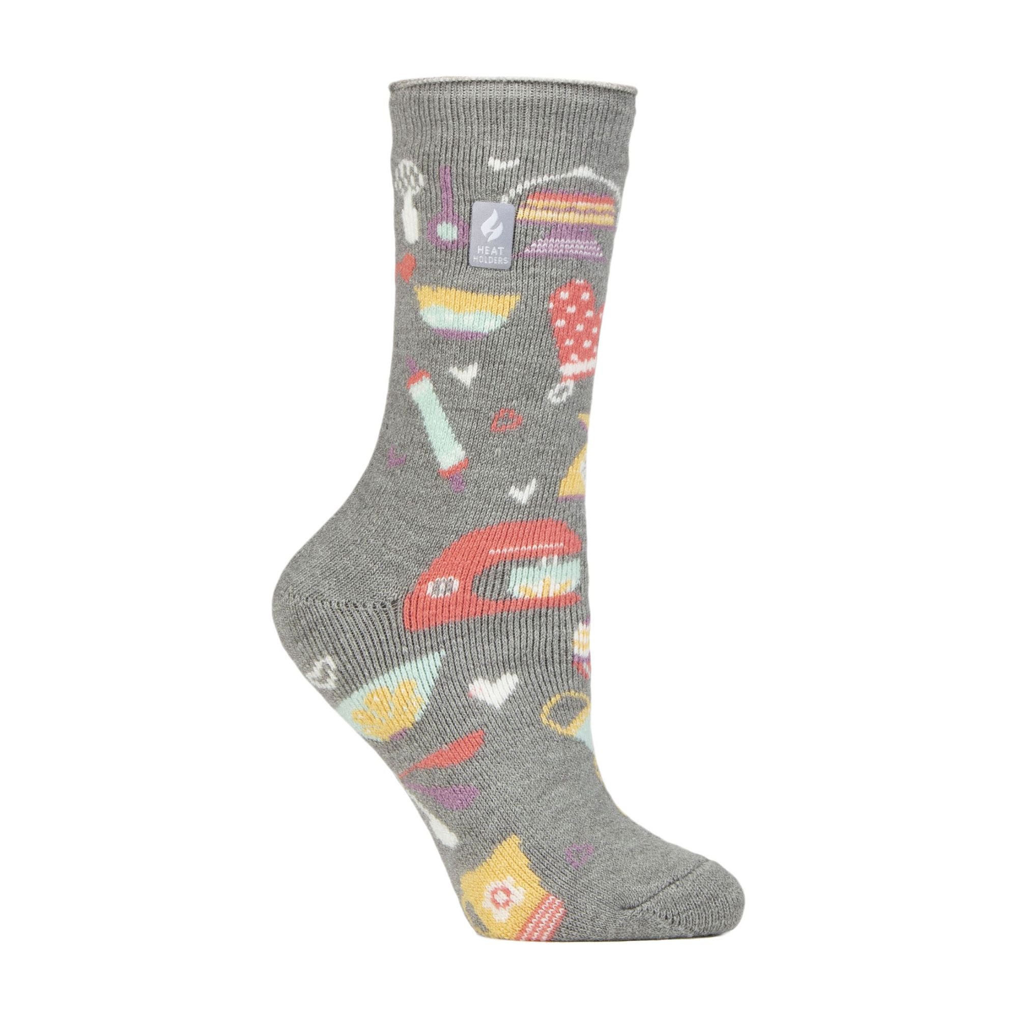 Heat Holders Womens Hobby Activity Patterned Lightweight Thermal Lite Socks