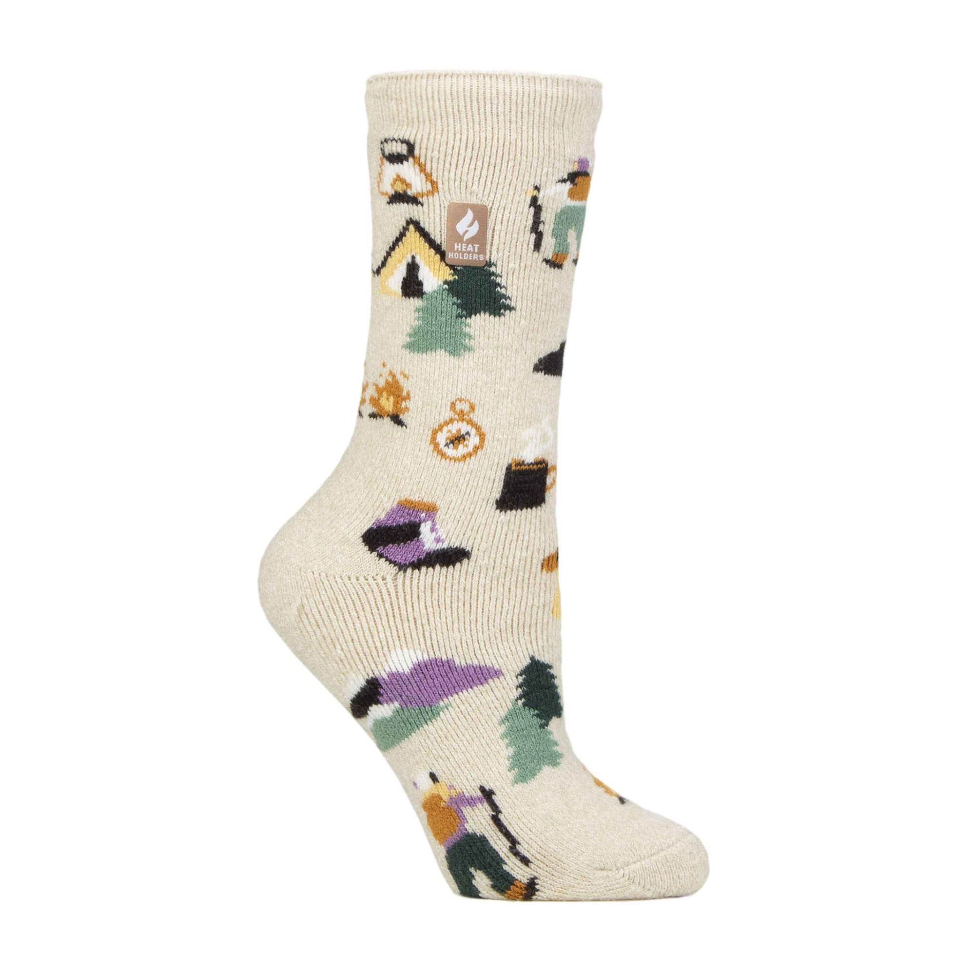 Heat Holders Womens Hobby Activity Patterned Lightweight Thermal Lite Socks