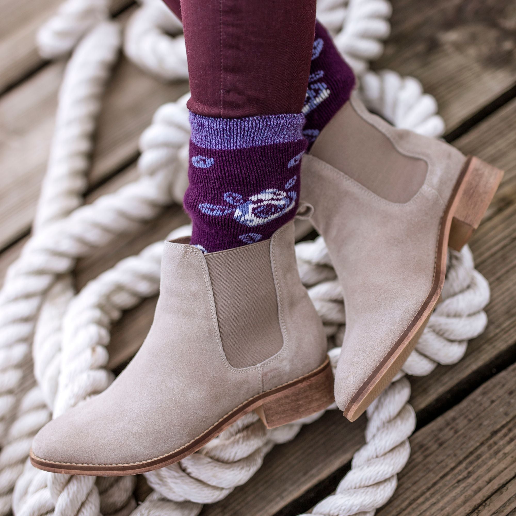 Sock Snob Womens Thin Lightweight Patterned Casual Winter Warm Thermal Socks