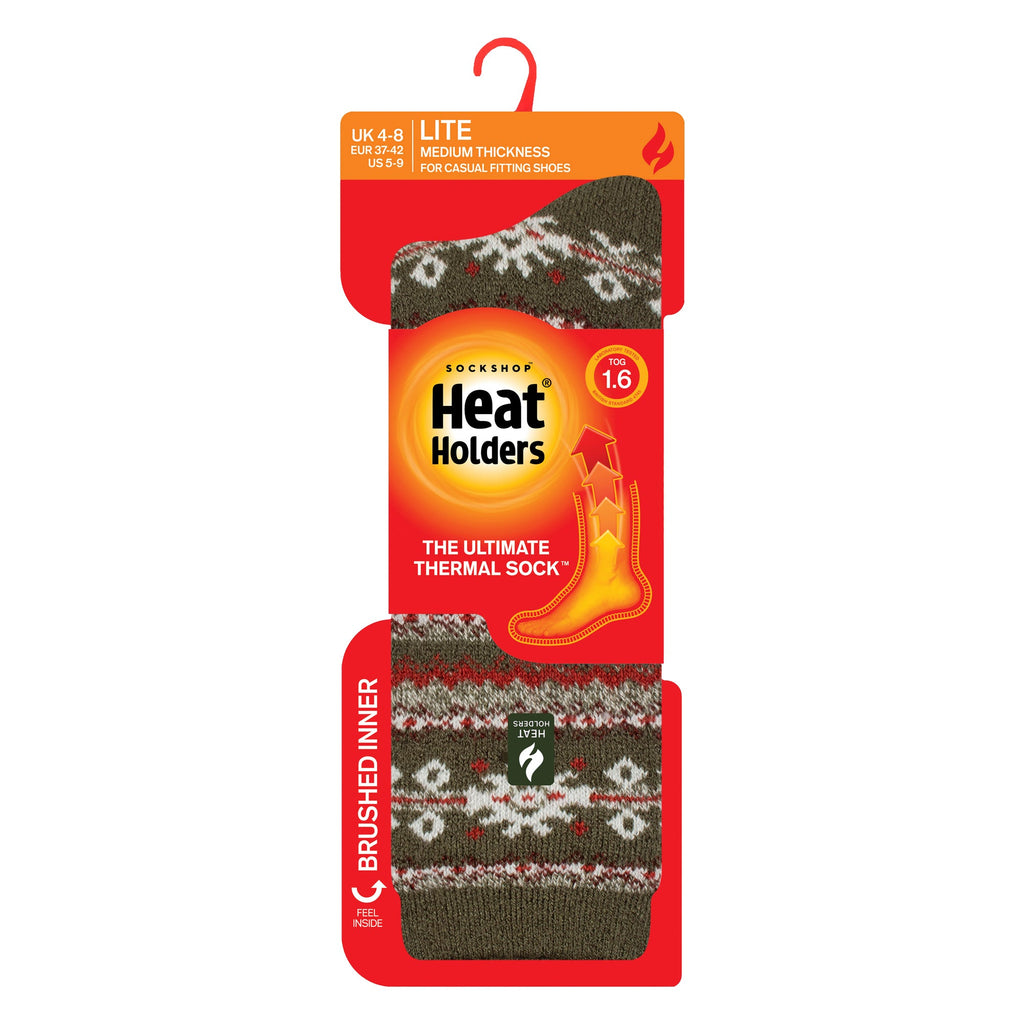 Heat Holders Lite Womens Thermal Lite Patterned Socks for Winter