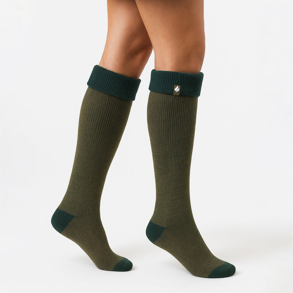 Heat Holders Lite Womens Thermal Long Wellington Boot Socks with Soft Brushed Lining