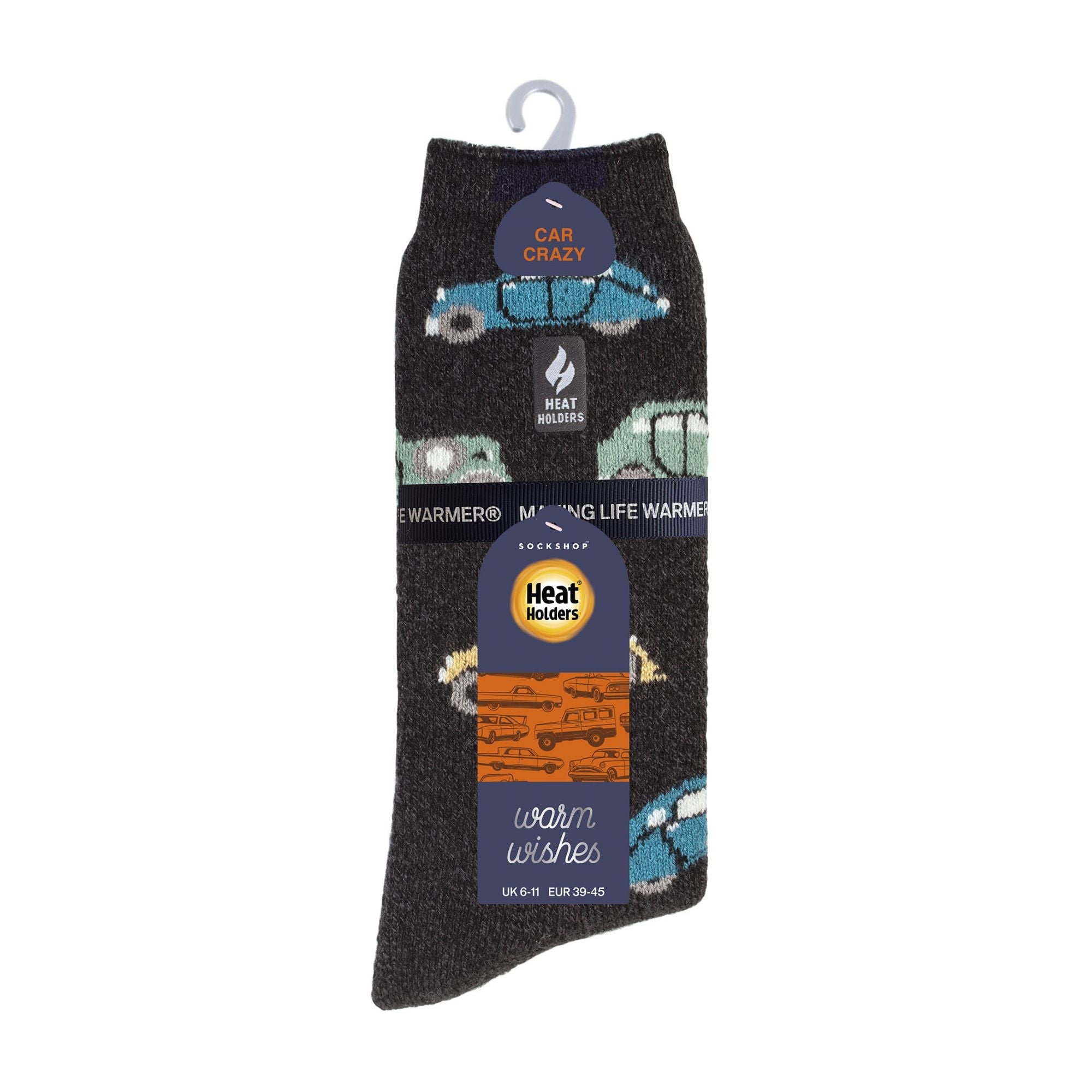 Heat Holders Mens Hobby Activity Patterned Lightweight Thermal Lite Socks